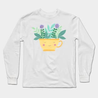 Flowers in a teacup Long Sleeve T-Shirt